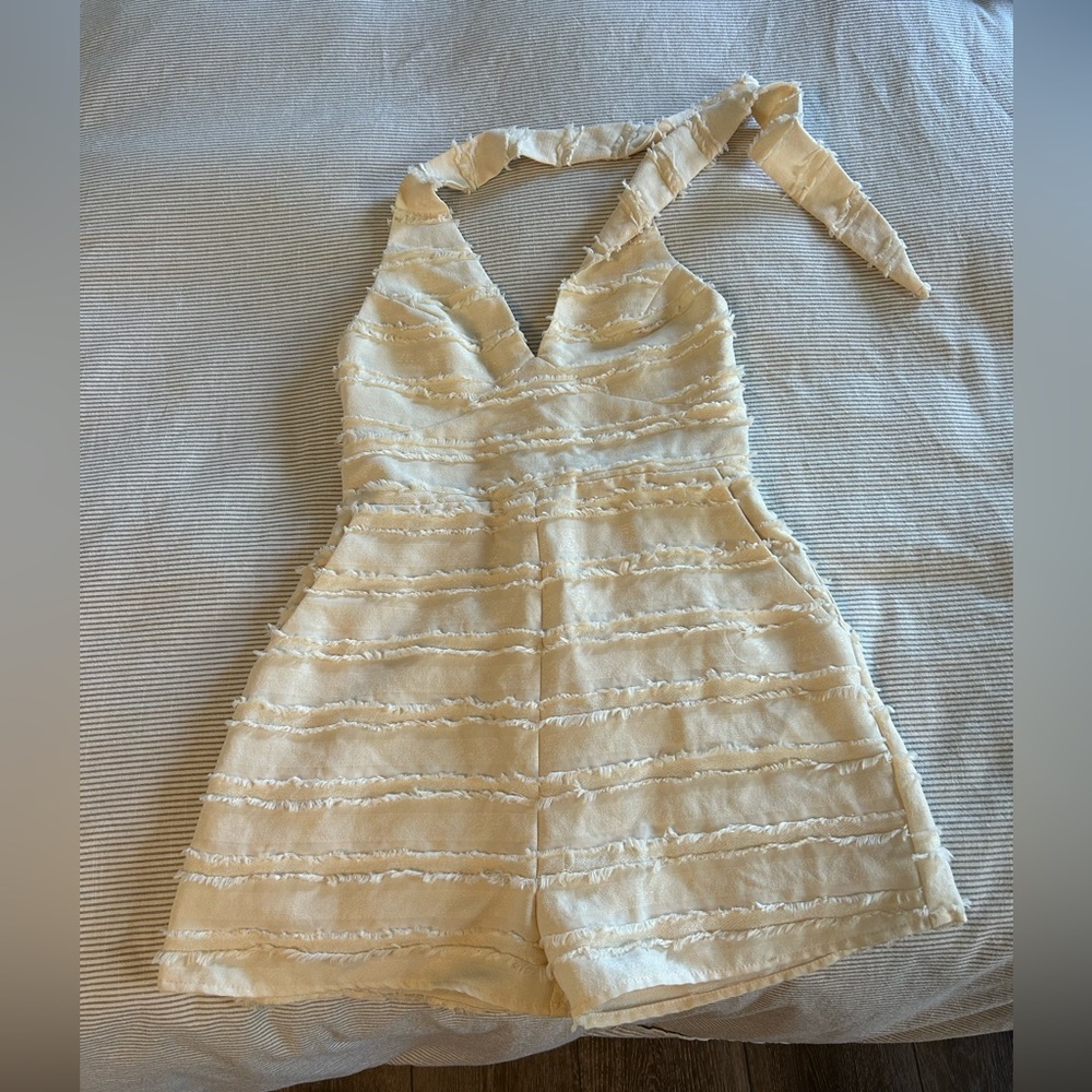 Bailey Rose Cream Romper - image 1